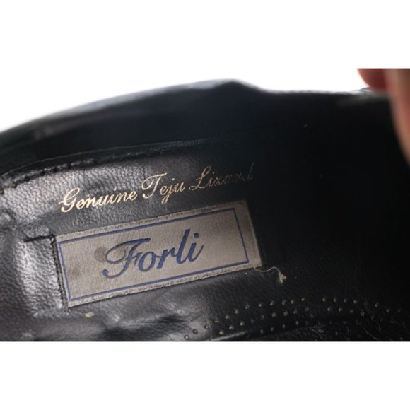 Forli Genuine Teju Navy Lizard Leather Men's Size 10 - Picture 11 of 12